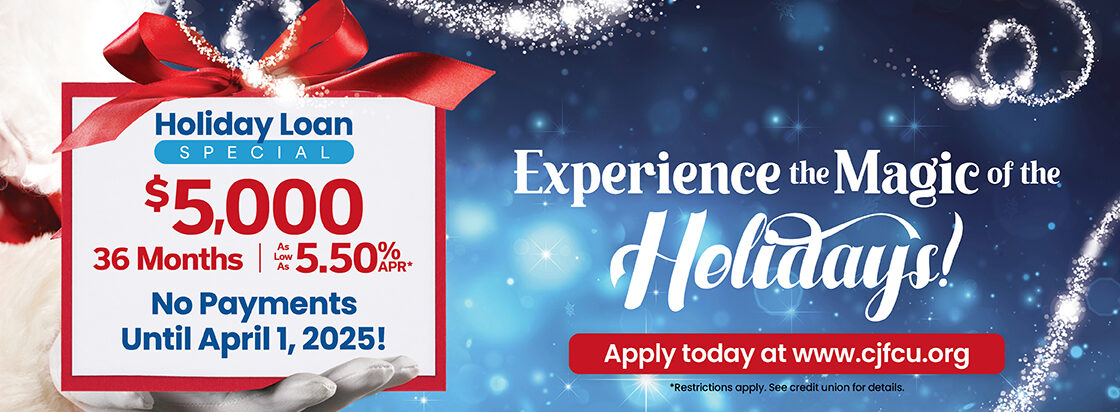 holiday loan special $5,000 for 36 months as low as 5.50%APR Learn more